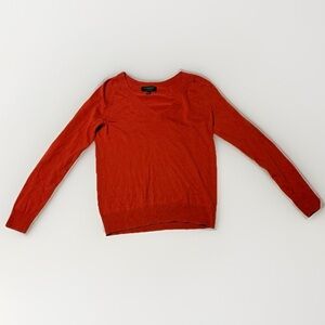 Banana Republic Orange V-Neck Lightweight Knit Sweater Women’s SizeS Fall Casual